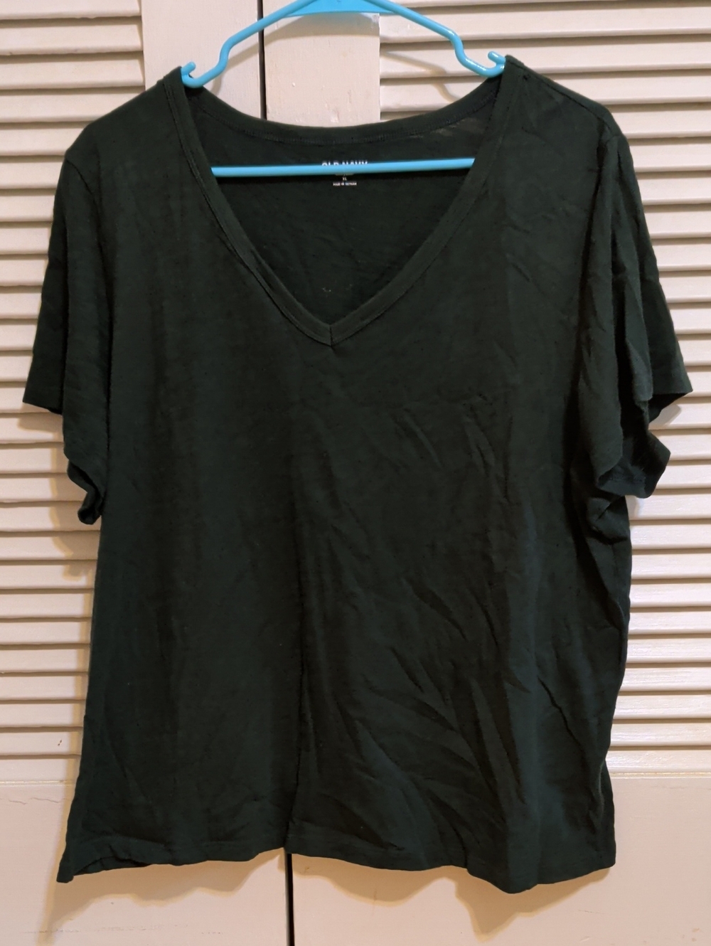 Old Navy Women's Dark Green V-Neck Short Sleeve Tee